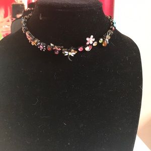 Betsey Johnson Choker with spring themed widgets